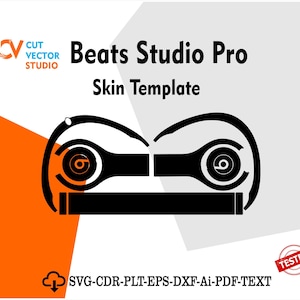 Beats Studio Pro Skin Vector Template File Skin Die Cut Layout