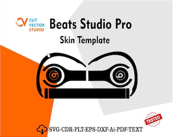 Beats Studio Pro Skin Vector Template File Skin Die Cut Layout