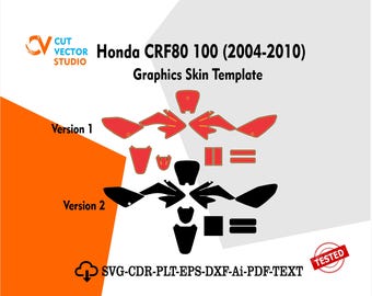 Honda CRF80 100 (2004-2010) Graphics Skin Template