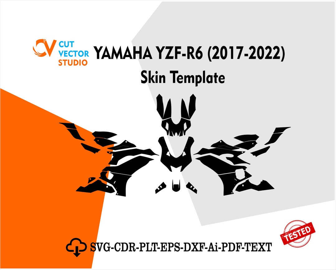 Vector Wraps R6 YAMAHA YZF-R6 (2017 to 2022) Wrap Template Vector Skin - Etsy