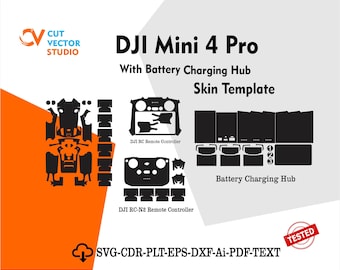 Dji Mini 4 Pro Skin Vector Templete File Skin Die Cut Layou
