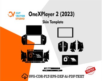 OneXPlayer 2 (2023) Vector Templete File Skin Die Cut Layout