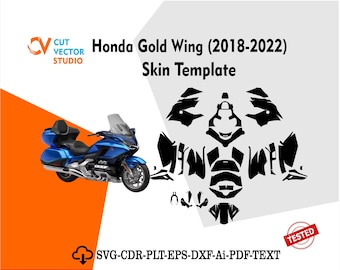 Honda Gold Wing 2018-2022  Skin Template Vector Wrap Design File