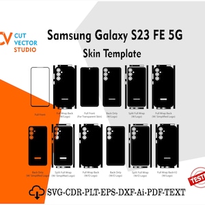 Samsung Galaxy S23 FE 5G Skin Vector Templete File Skin Die Cut Layout