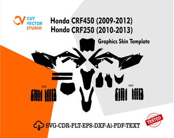 Honda CRF450 (2009-2012) -CRF250 (2010-2013) Graphics Template Vector File