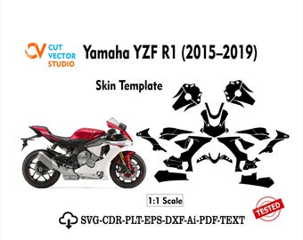Yamaha YZF R1 2015–2019 Skin Vector Template