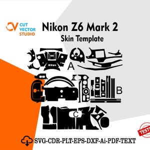 Kikki Z6 Mark 2 Skin Vektor Vorlage Datei Skin Die Cut Layout