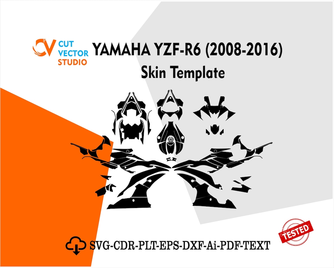 Vector Wraps R6 Yamaha YZF-R6 2008-2016 Wrap Template Vector - Etsy
