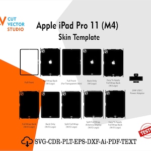 Apple IPad Pro 11 M4_2024 Skin Vector Template File Skin Die Cut Layout