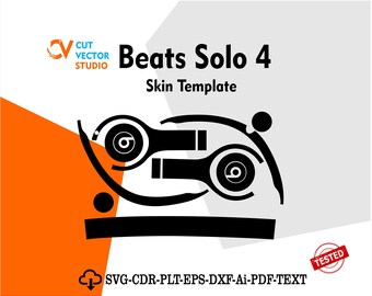 Beats Solo 4 Skin Vector Template File Skin Die Cut Layout
