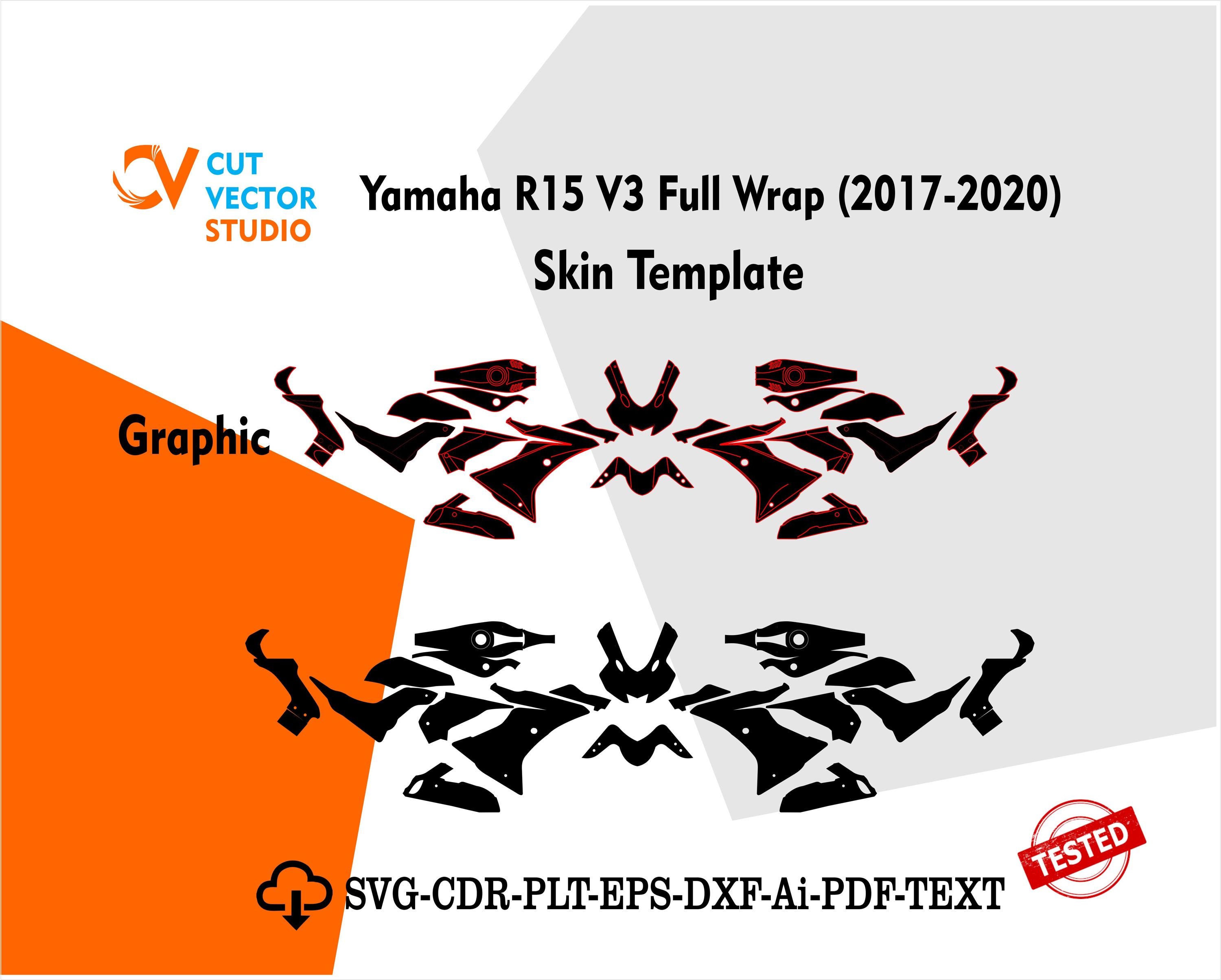 Logo R15 Vector Yamaha YZF R15 V3 2017-2021 Skin Template Vector - Etsy