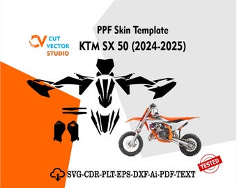 KTM SX 65 2024 - 2026 Vector Templates for Custom Motocross