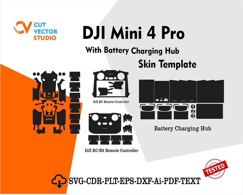 Dji Mini 4 Pro Skin Vector Templete File Skin Die Cut Layou - Etsy