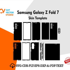Samsung Galaxy z Fold 7 5g Skin Vector Templete File Skin Die Cut Layout