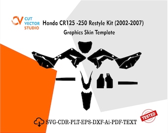 Honda CR125 / CR250 Restyle Kit (2002–2007) Graphics Template