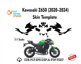 Kawasaki Z650 2020–2024 Vector Template Graphics