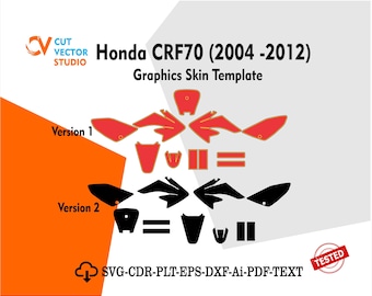 Plantilla de diseño gráfico para Honda CRF70 (2004-2012)