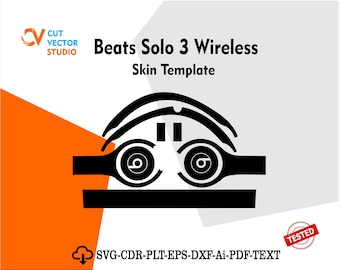 Beats Solo 3 Skin Vector Template File Skin Die Cut Layout