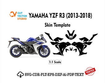 YAMAHA YZF R3 2013-2018 Skin Vector Template