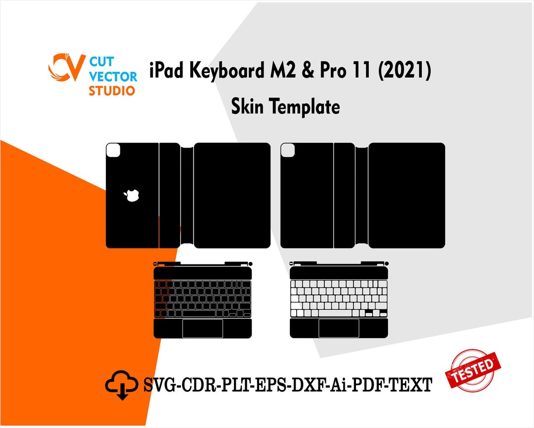 Iphone Keyboard Templete IPad Keyboard M2 & Pro 11 (2021) Vector Templete File Skin Die Cut ...