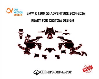 BMW R 1300 GS Adventure Template | 2024-2026 Bike Graphics & Decal Cut File