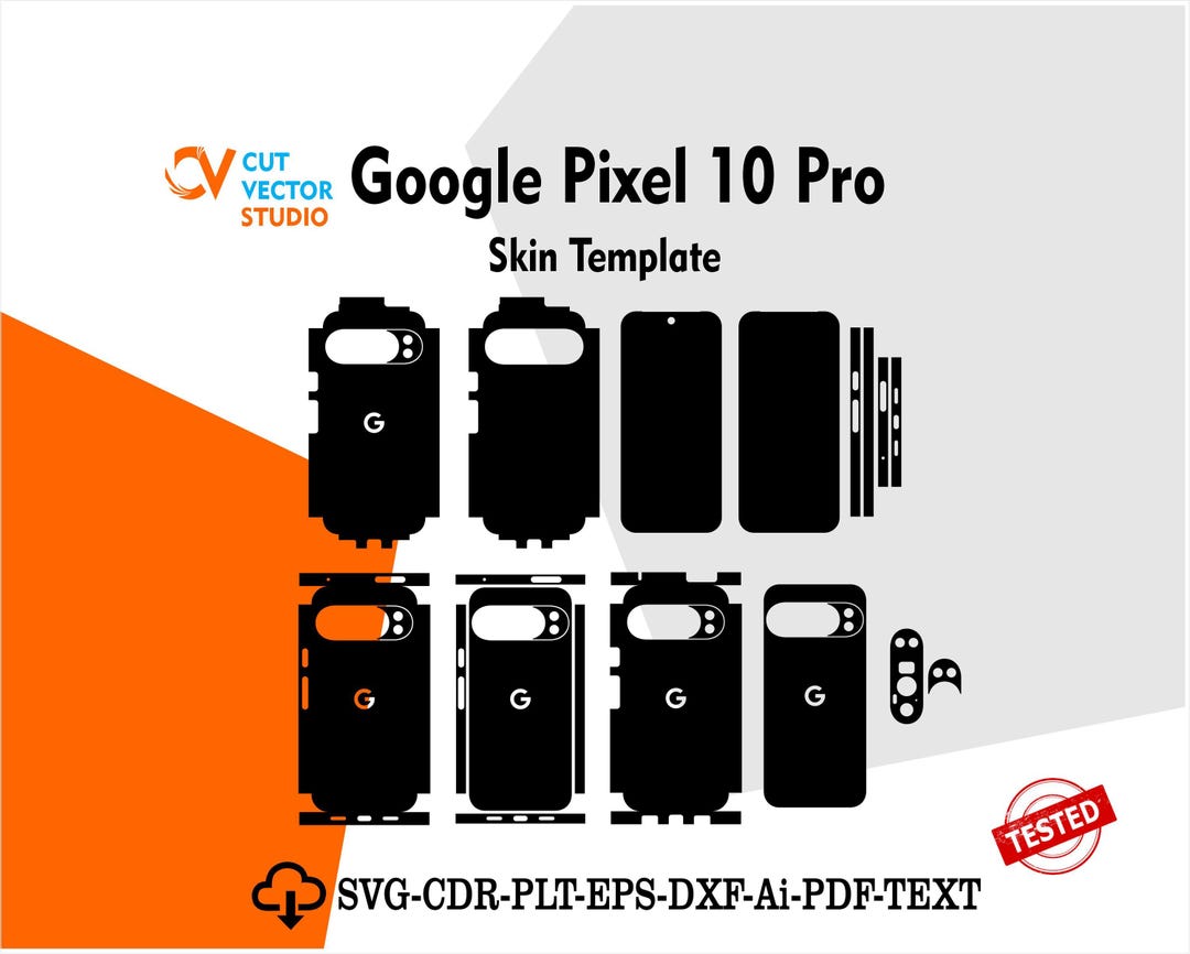 Pixel On Skin Example Pc Google Pixel 10 Pro 5G Skin Vector Templete File Skin Die Cut Layou ...