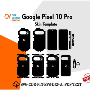 Google Pixel 10 Pro 5G スキン ベクター テンプレート ファイル スキン ダイカット レイアウト デジタル