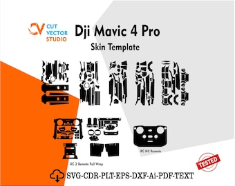 DJI Mavic 4 pro Vector Templete File Skin Die Cut Layout
