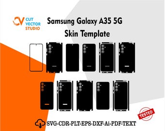 Plantilla SVG para Samsung Galaxy A35 / Vinilo decorativo / Diseño para teléfono DIY