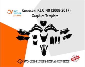Kawasaki KLX140 (2008-2017) Skin Template Graphics