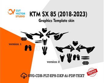 KTM SX 85 (2018-2023) Graphics Template Vector