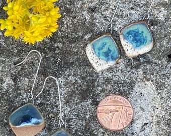 Handmade Ceramic Beach Drop Earrings