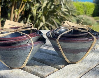 Handmade Ceramic Nesting Pouring Bowl Set