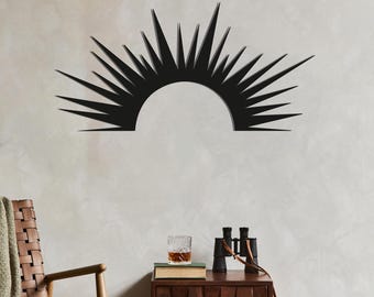 Sun Metal Wall Art, Celestial Wall Decor, Boho Sun Wall Art, Modern Metal Wall Decor, Sun and Moon Decor, Outdoor Sun Art, Home Wall Decor