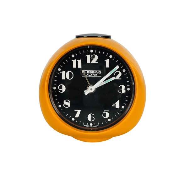 BLESSING Vintage Alarm Clock | Orange & Black | Made in West