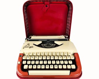 ABCポータブル - 実用タイプライター、1960年、ケース付き - Etsy 日本