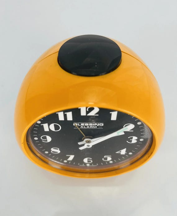 BLESSING Vintage Alarm Clock | Orange & Black | Made in West