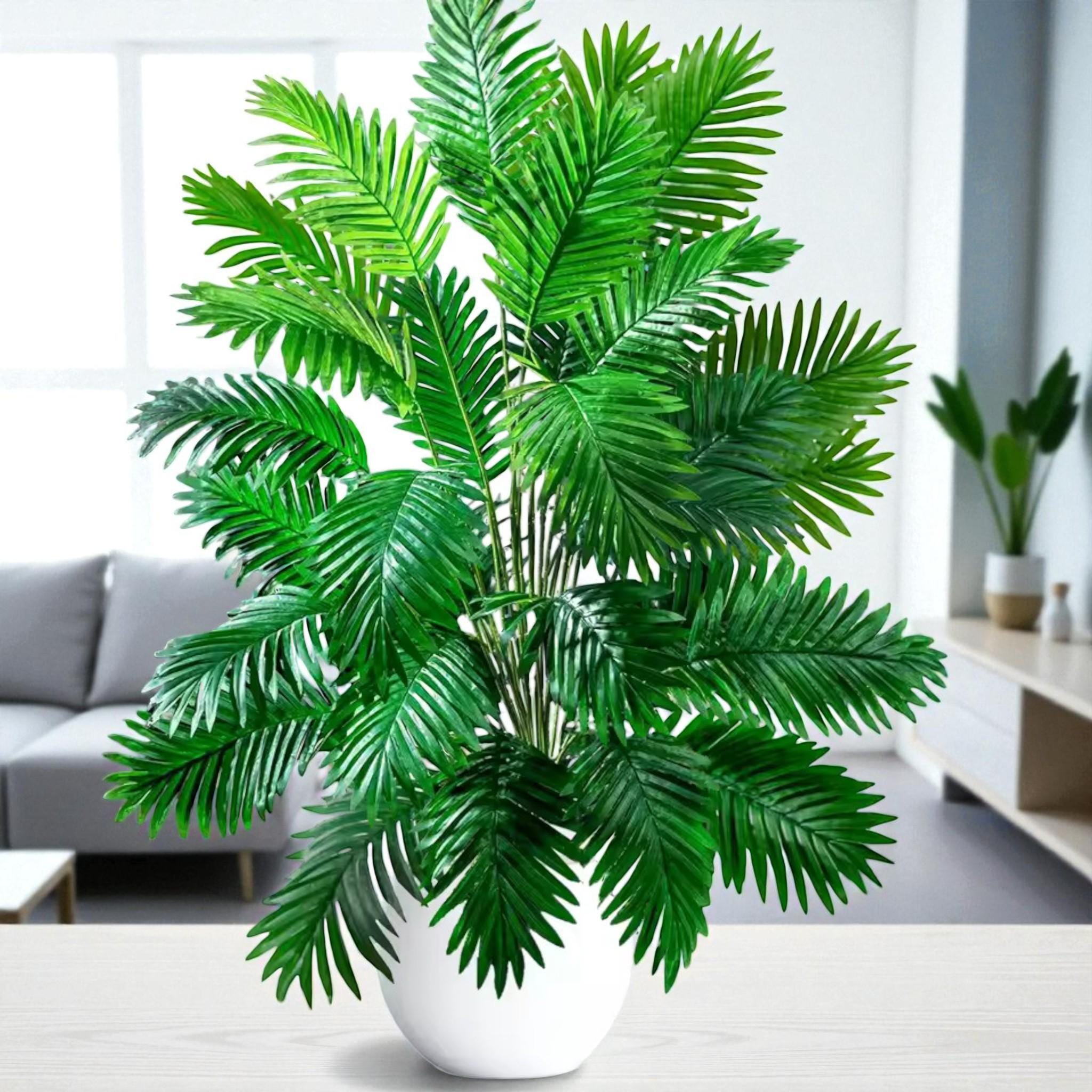Ezydka Foglie Finte Per Decorazioni 48 Pezzi Foglie Di Palma Artificiali, Foglie Finte Palma Per Decorazioni, Decorazione Tropicale Per Pianta Hawaiana, Decorazione Per Feste, 5 Stili - Foto 6