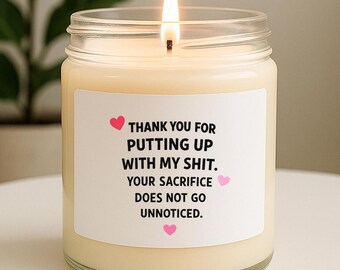 Velas y fragancias para el hogar con temática de amor, San Valentín sarcástico para él o para ella, aniversario divertido para marido y mujer (VK22)