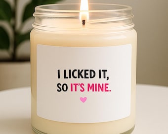 Velas y fragancias para el hogar divertidas para San Valentín. La lamí, así que es mía. Para mi novio y mi novia. Recién saliendo. VK23