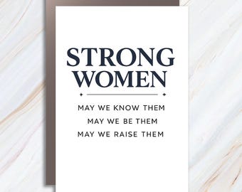 Strong Women Greeting Cards: Feminist Motivational Quotes For Empowerment MC131