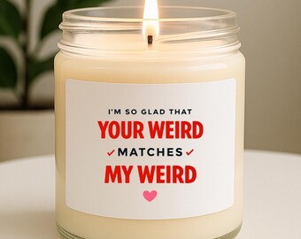 Velas y fragancias divertidas para San Valentín para él, novio, tus combinaciones raras, mi regalo de amor raro y nerd VK29