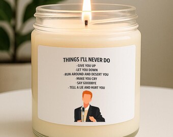 Vela divertida "Cosas que nunca haré", vela de meme de internet, fragancia romántica para el hogar en aniversarios, regalo divertido de San Valentín VK21