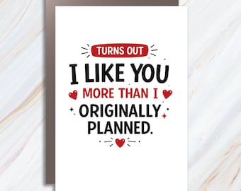 Carte de voeux d'amour sarcastique drôle pour la Saint-Valentin - Humour petit ami ou petite amie VC96