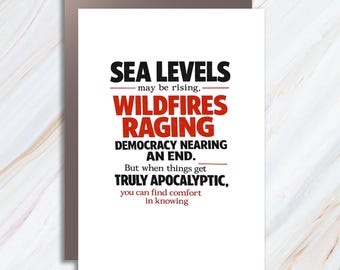 1aThe Sea Levels May Be Rising,, Funny Sarcastic Birthday Card, Snarky Humor For Friend Or Family BC25