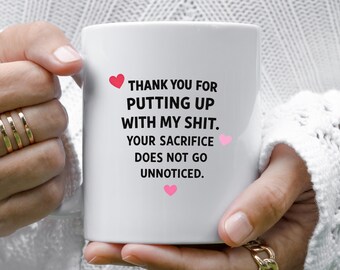 Taza de amor divertida, taza sarcástica de San Valentín para él o ella, taza de aniversario divertida para esposo o esposa VM22