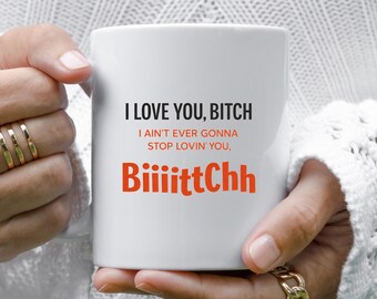 Taza divertida con "Te amo" para tu pareja, taza sarcástica para novio o novia, bonito regalo de San Valentín VM86