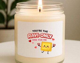 Funny Ravioli Food Pun Candle For Valentine's Day - You're The Ravi-only One For Me VK103