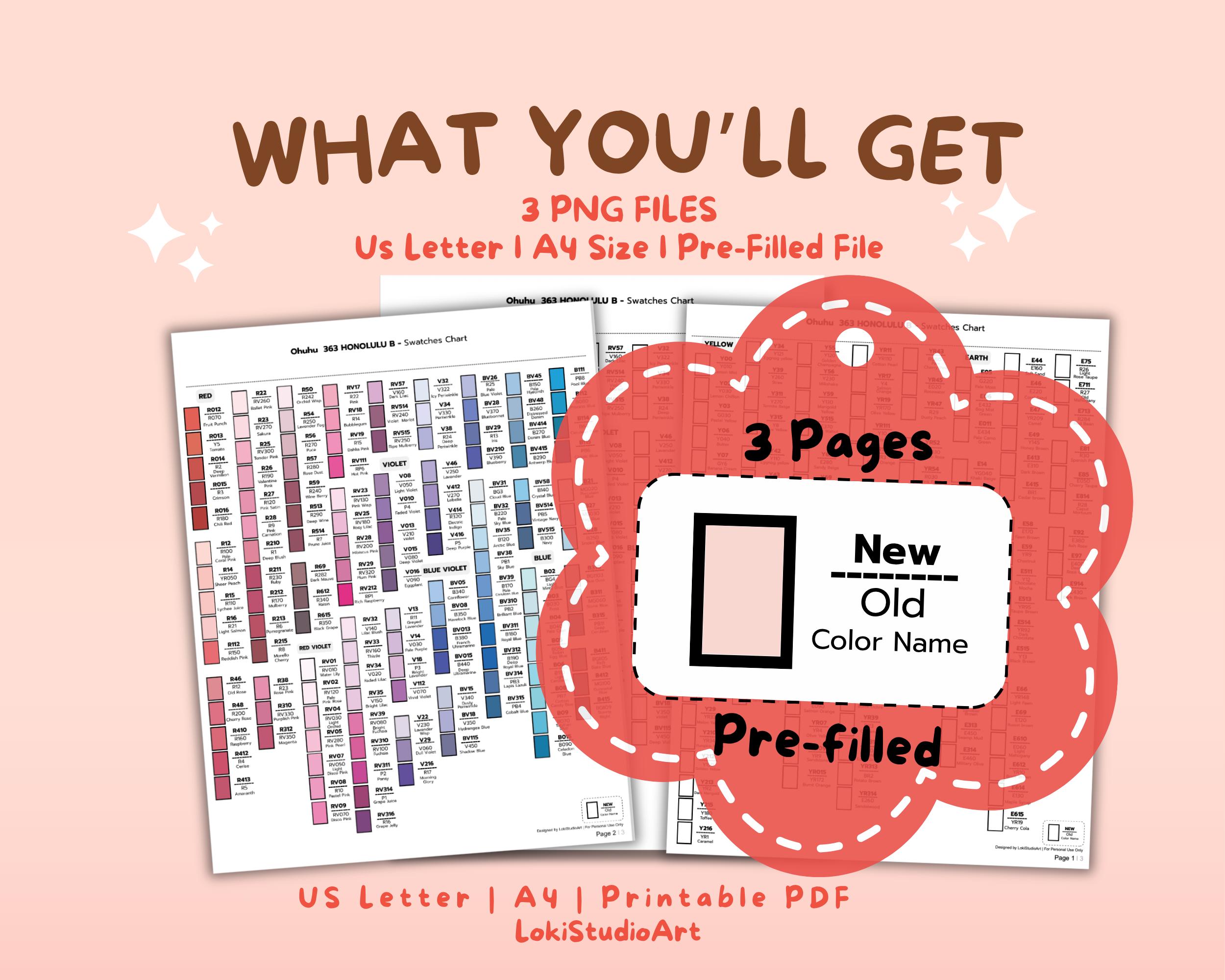 Ohuhu Honolulu B 363 Old & New Codes Swatch and the Pre-filled File ...
