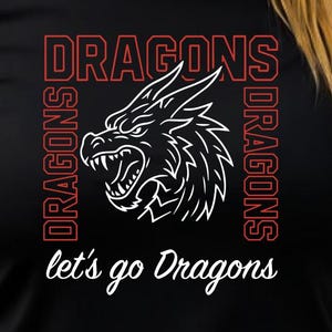 Dragons svg Mascot  School Sport Team Logo SVG, Dragons PNG, DXF vector Baseball, Basketball, Football Cheer Team Sublimation, Dragon Pride